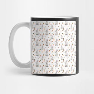 Bunny and Carrots pattern Mug